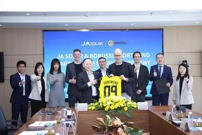 Компания JA SOLAR и клуб Borussia Dortmund объявили о партнерстве и совместном крупном проекте 