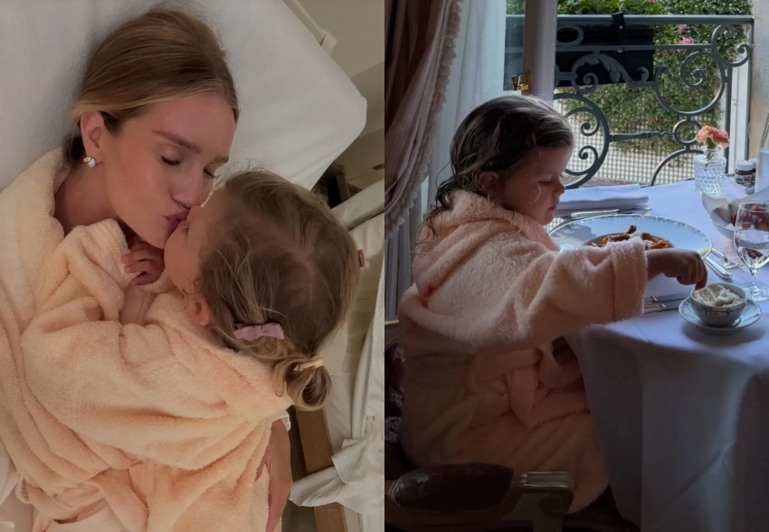 Рози Хантингтон-Уайтли показала, как проводит время в Париже вместе с дочерью