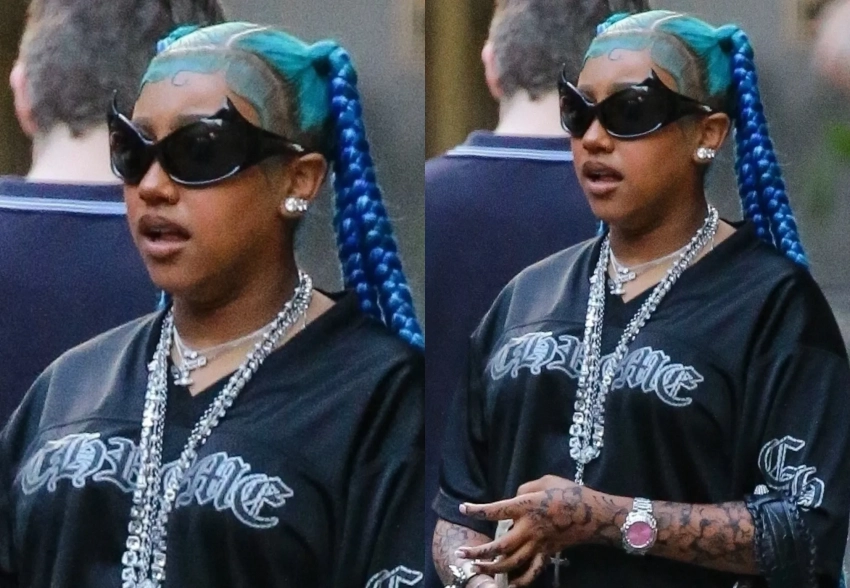 Старшую дочь Ким Кардашьян и Канье Уэста засняли в необычном образе в Нью-Йорке