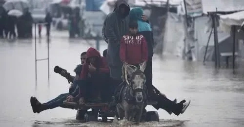 Жители Газы, вынужденные покинуть свои дома из-за урагана, столкнулись с катастрофой, практически не имея ничего