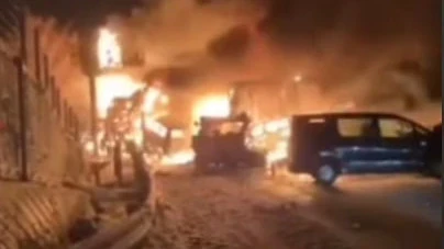 В Японии произошло массовое ДТП с участием 56 автомобилей