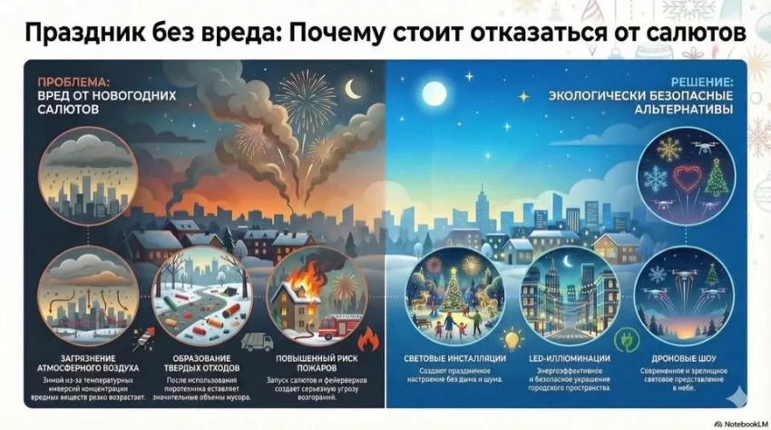 Минприроды Кыргызстана призывает отказаться от новогодних салютов